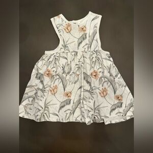 Rylee + Cru Gray Layla Tropical Dress
